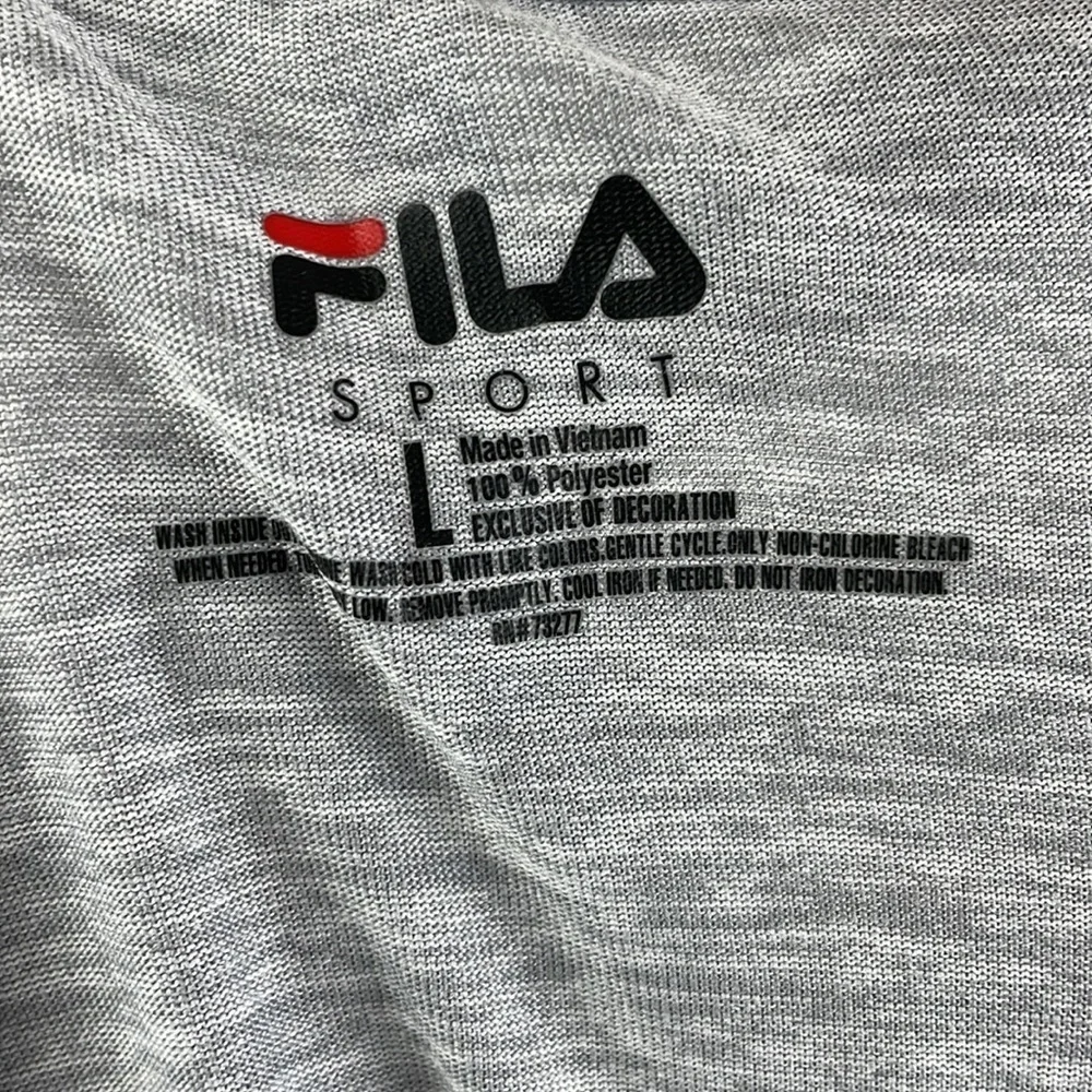 FILA Sport Shirt SZ L Short Sleeve Stretchy Comfortable Active Wear Colorful - Picture 11 of 11